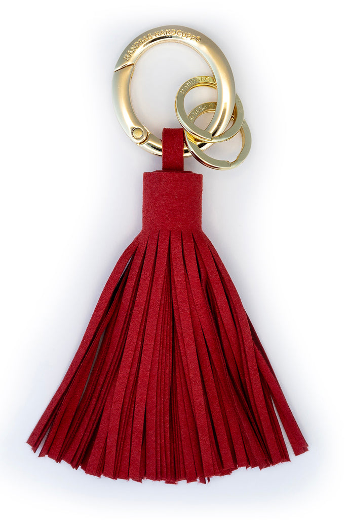 Tassel Key Chain - Crimson Red (Shiny Gold)